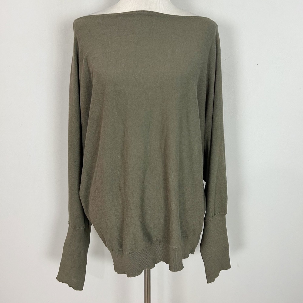 NEW Andree by Unit Slouchy Tunic Sweater Olive Green Comfy Size 2X Women's
